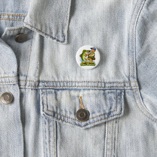 Best Dad Ever Pike Master funny fishing cartoon 3 Cm Round Badge