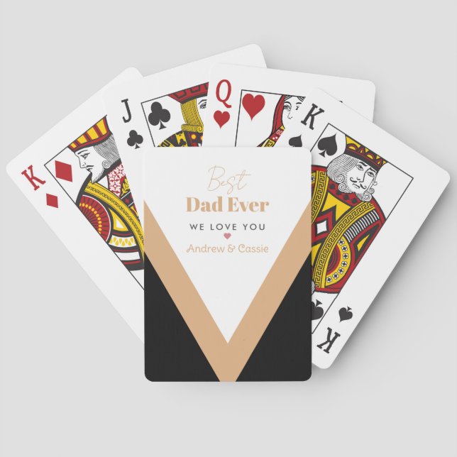 Best dad ever playing cards (Back)