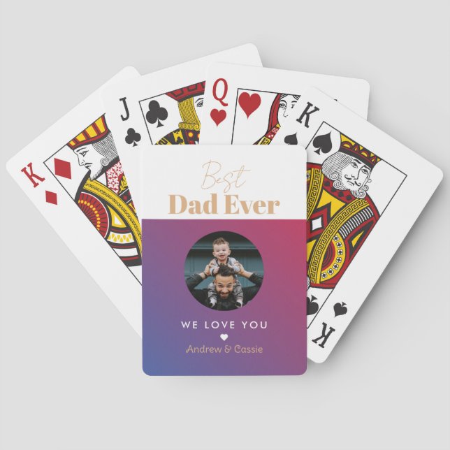 Best dad ever playing cards (Back)