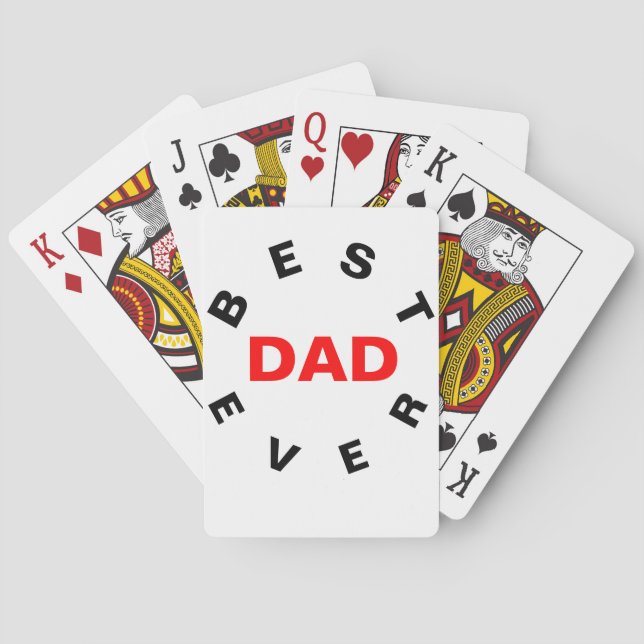 Best DAD Ever Playing Cards (Back)