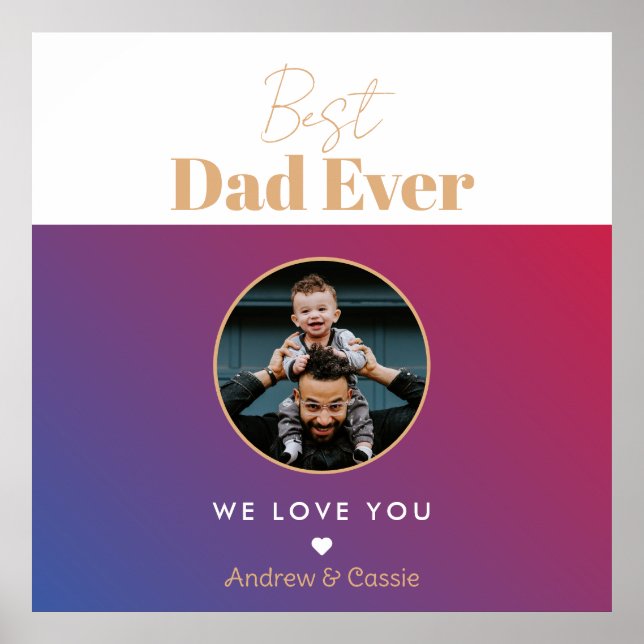 Best dad ever poster (Front)