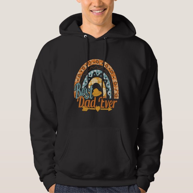 Best Dad Ever Rainbow Daddy Papa Father s Day 2023 Hoodie (Front)