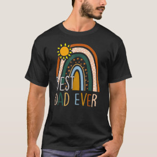 Best Dad Ever Rainbow  Fathers Day From Wife Daugh T-Shirt