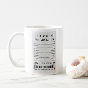 Best Dad Ever Receipt Mug, Funny Father's Day Gift Coffee Mug
