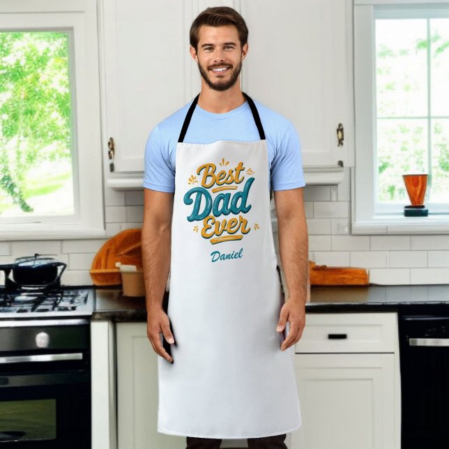 Best Dad Ever | Retro Personalised Father's Day Apron (Creator Uploaded)