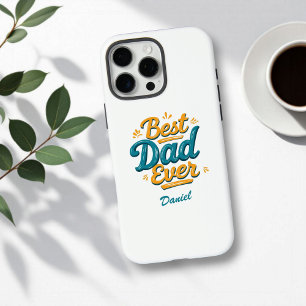 Best Dad Ever   Retro Personalized Father's Day iPhone 16 Pro Max Case