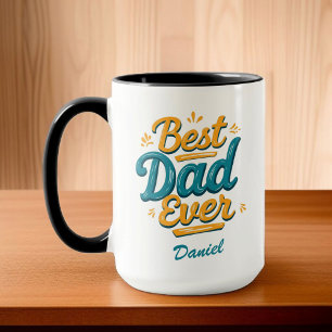 Best Dad Ever Retro Personalized Father's Day Mug
