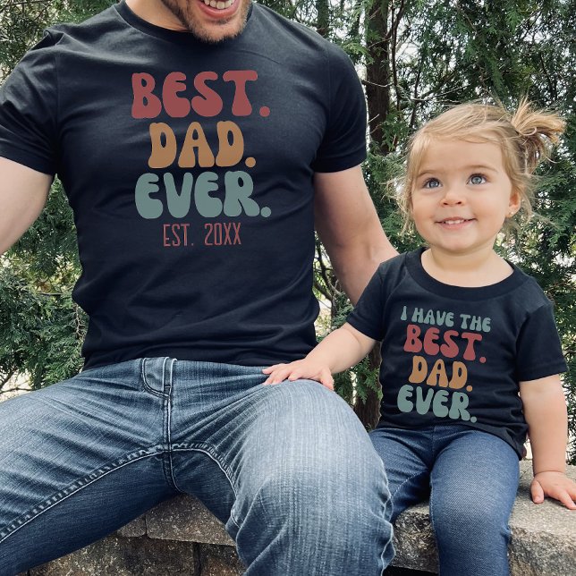 Best Dad Ever Retro Vintage Font Father's Day T-Shirt (Creator Uploaded)