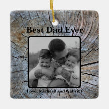 Best Dad Ever Rustic distressed Tree bark pattern