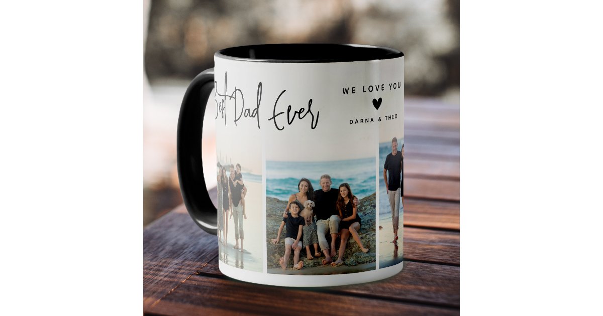 Dad Script Mug Best Dad Ever Script 4x Photo Mug | Zazzle