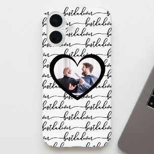 Best Dad Ever Script Black White Photo iPhone 16 Case