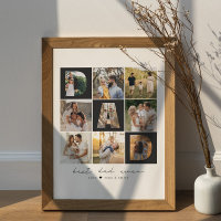 Best Dad Ever Script Dad Photo Grid 9 Photos Gift