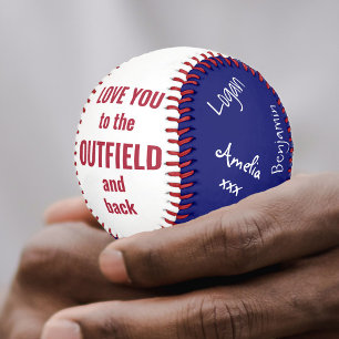 Best Dad Ever Signed Photo Blue White Red Baseball