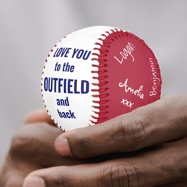 Best Dad Ever Signed Photo Red White Blue Baseball (Creator Uploaded)