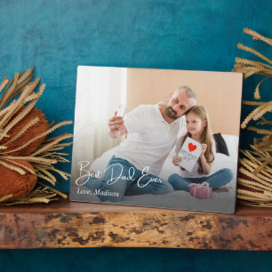 Best Dad Ever Simple Custom Photo Plaque
