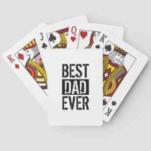 Best Dad Ever Simple Father's Day Gift  Playing Cards