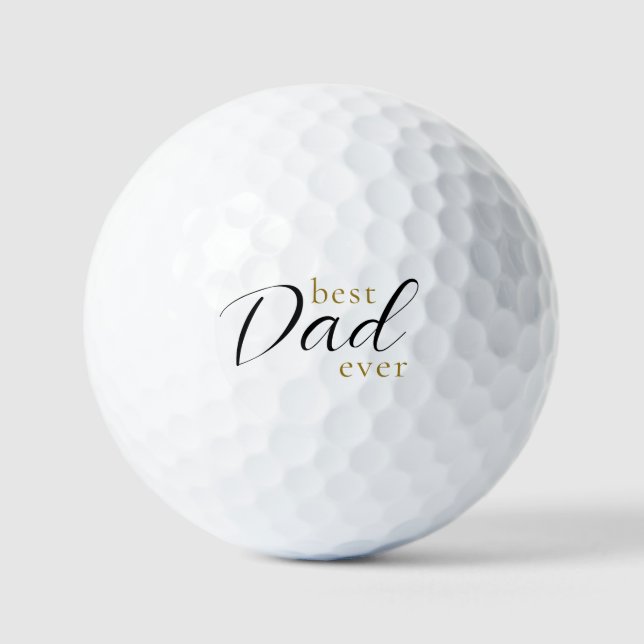 Best Dad Ever Simple Typography  Golf Balls (Front)