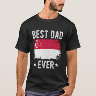 Best Dad Ever Singapore Flag Best Singaporean Dad T-Shirt
