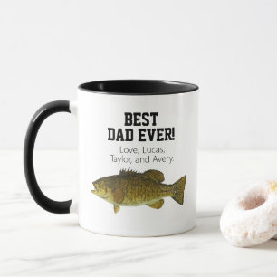Best Dad Ever Smallmouth Bass Fishing Father's Day Mug