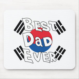 Best Dad Ever South Korea Flag Mouse Pad