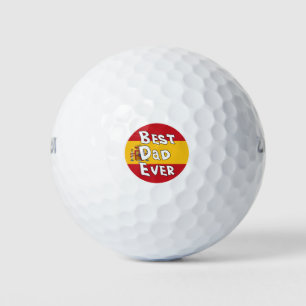 Best Dad Ever Spain Flag Golf Balls