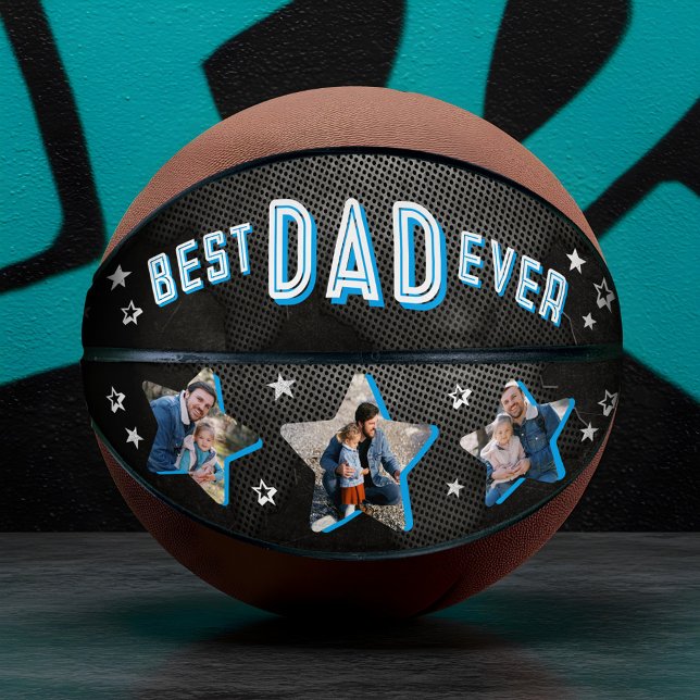 Best Dad Ever Sports Edgy Photo Star Father's Day Basketball (Best Dad Ever Sports Edgy Photo Star Father's Day Basketball)