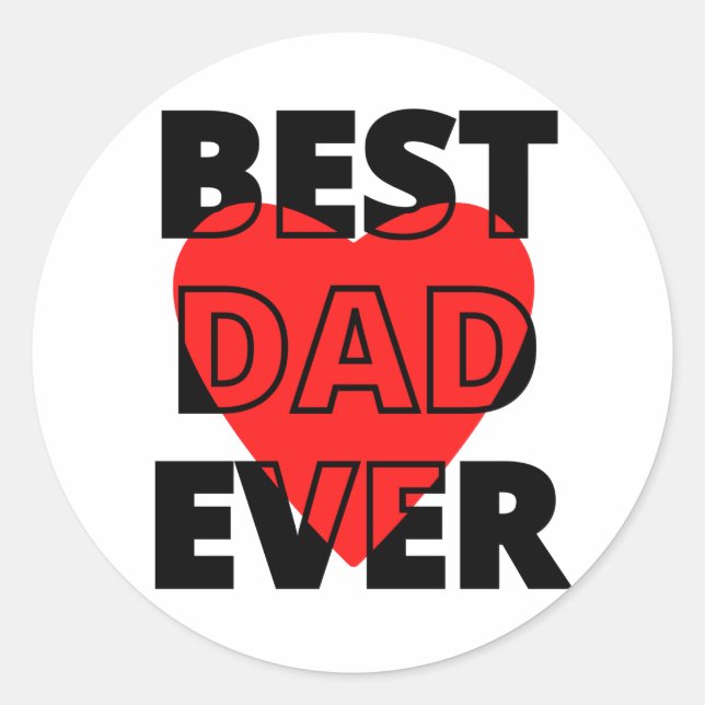 Best Dad Ever Sticker (Front)