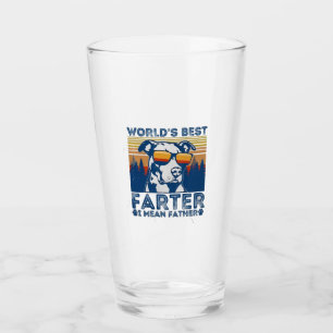 best dad ever t shirt worlds best farter glass