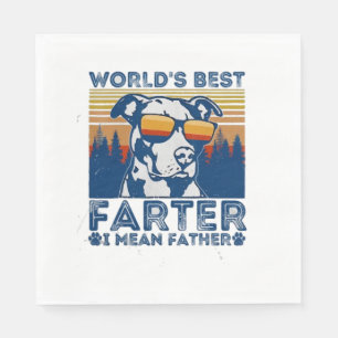 best dad ever t shirt worlds best farter napkin