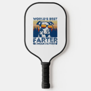 best dad ever t shirt worlds best farter pickleball paddle