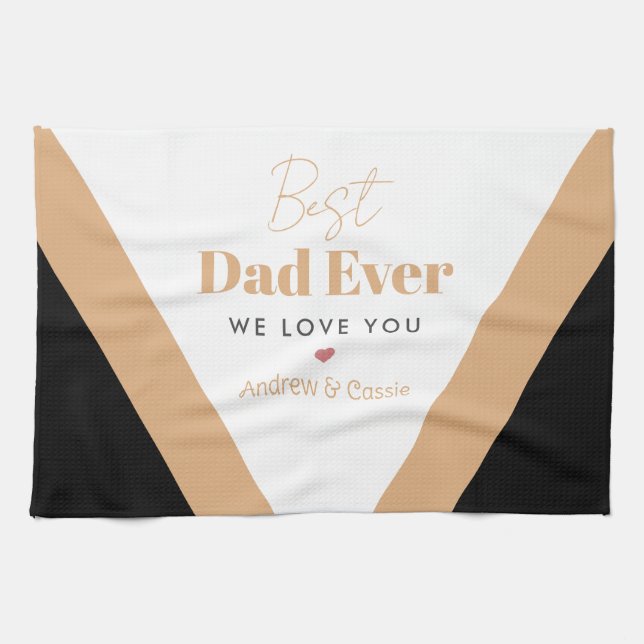 Best dad ever tea towel (Horizontal)