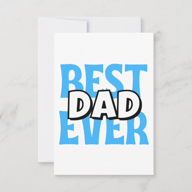 Best Dad Ever Thank You Card (Front)