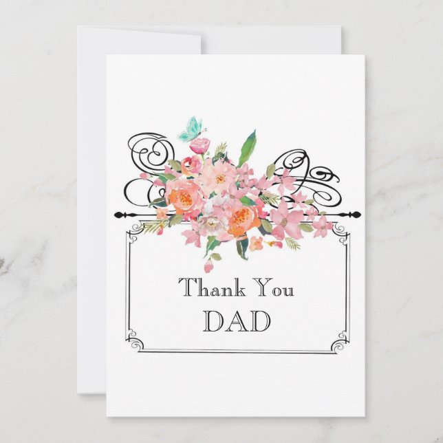 Best Dad Ever Thank You Card (Front)