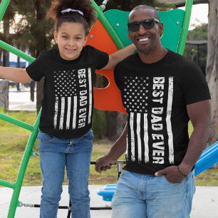 Best Dad Ever Thin White Line Emt Paramedic Father T-Shirt