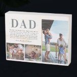 Best Dad Ever | Three Photo Collage Wooden Box Sign<br><div class="desc">This simple and sweet sign says "Best Dad Ever" in trendy, modern typefaces with a spot for names and a custom message. Minimal three photo template of your favourite personal photos for a gift anyone would love. Father's Day is the perfect opportunity to show ALL the dads in our lives...</div>