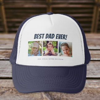 Best Dad Ever | Three Photos Trucker Hat
