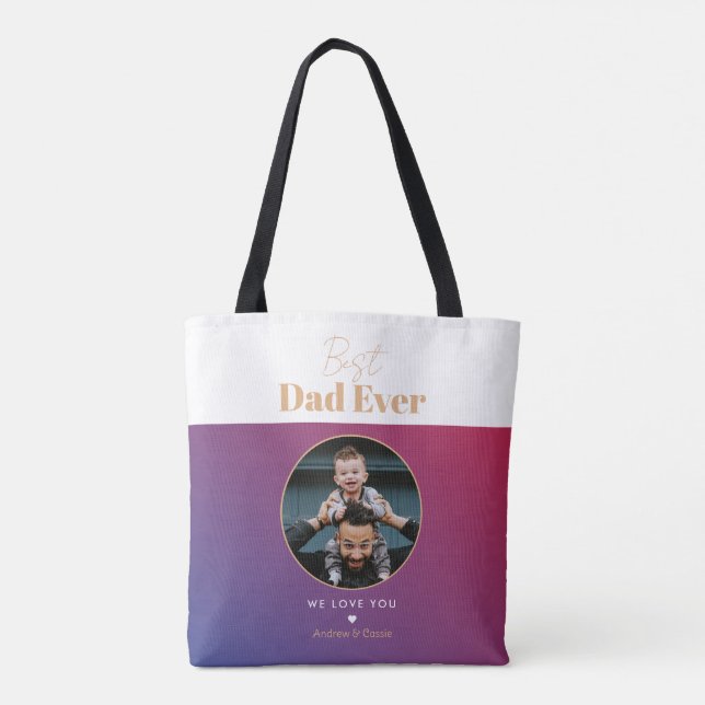 Best dad ever tote bag (Back)