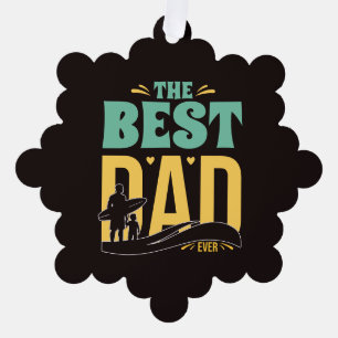 Best Dad Ever Tree Decoration Card