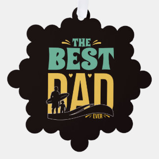 Best Dad Ever Tree Decoration Card