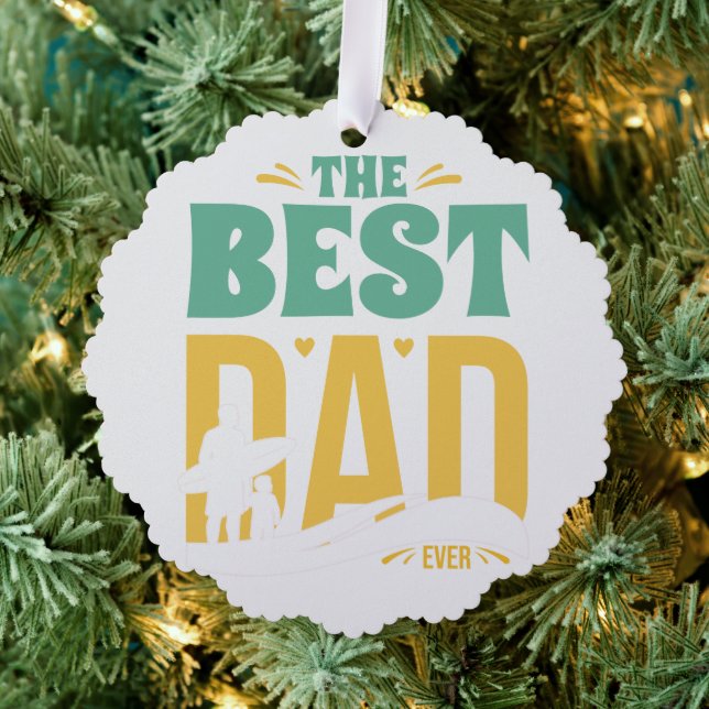 Best Dad Ever Tree Decoration Card (Insitu (Tree))
