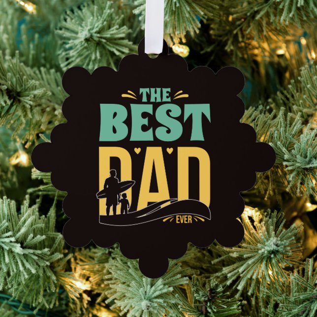 Best Dad Ever Tree Decoration Card (Insitu (Tree))