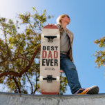 Best Dad Ever Trendy Watercolor Father`s Day Skateboard<br><div class="desc">Best Dad Ever Trendy Watercolor Father`s Day Skateboard. Blush orange watercolor background with the best dad ever text is in trendy typography. Customise the text.</div>