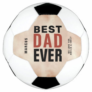 Best Dad Ever Trendy Watercolor Father`s Day Soccer Ball