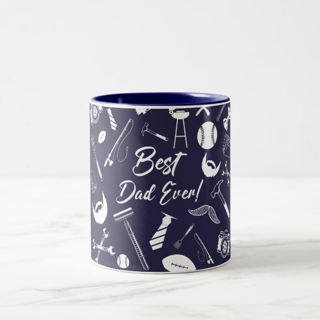 Best Dad Ever  Two-Tone Coffee Mug (Center)