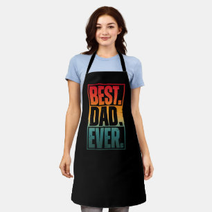 BEST DAD EVER TYPOGRAPHY APRON