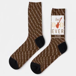 Best Dad Ever Typography Cool Modern Fathers Day Socks