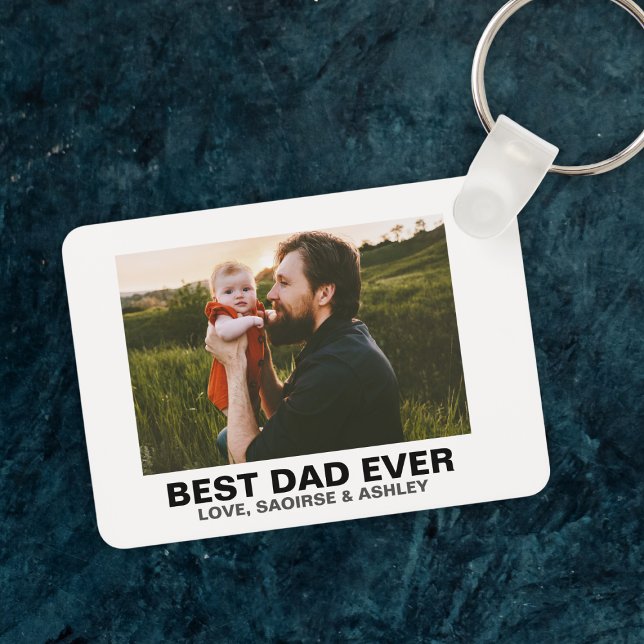 Best Dad Ever Unique Father's Day Custom Photo Key Ring (Best Dad Ever Unique Father's Day Custom Photo Keychain
)