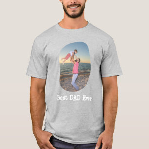 Best DAD Ever upload your family photo T-Shirt
