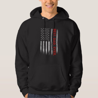 Best Dad Ever Us American Flag  For Father's Day Hoodie