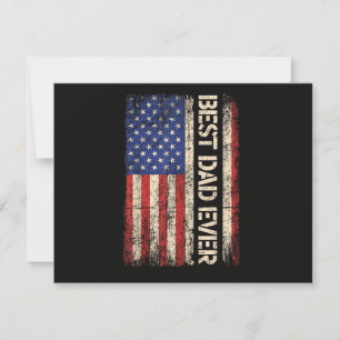 Best Dad Ever US American Flag Gifts for Father's Holiday Card
